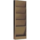 VICS Falcon Model 204 Clipboard Wall Mounted Rack, 4 Pocket-Sepia