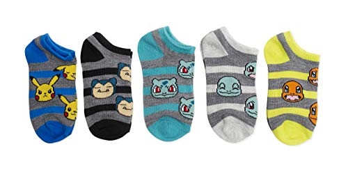 Pokemon Boys 5 Pack No Show Socks2