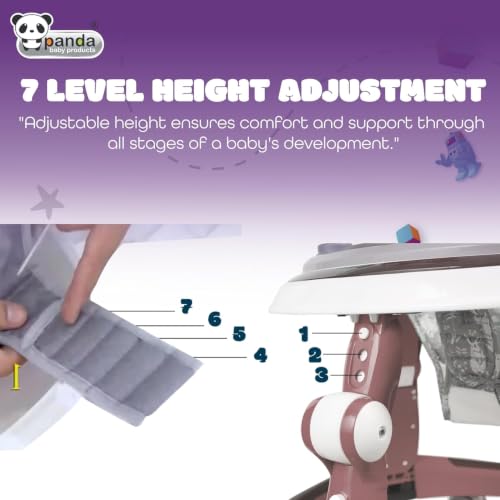 Image of Baby Walker for 6 to 24 Months | 7 Level Height Adjustment Walker with Switchable Food & Musical Toy Tray /Advanced Baby Activity Walker