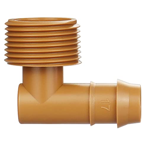 Gardrip 1/2 Inch Threaded Drip Irrigation Male Adapter：drip Irrigation Universal Pvc Adapter 3/4" Male Pipe Thread (Mpt) X 1/2" Barb Elbow Swing Pipe Irrigation Fittings (10 Pack)) #TOP1