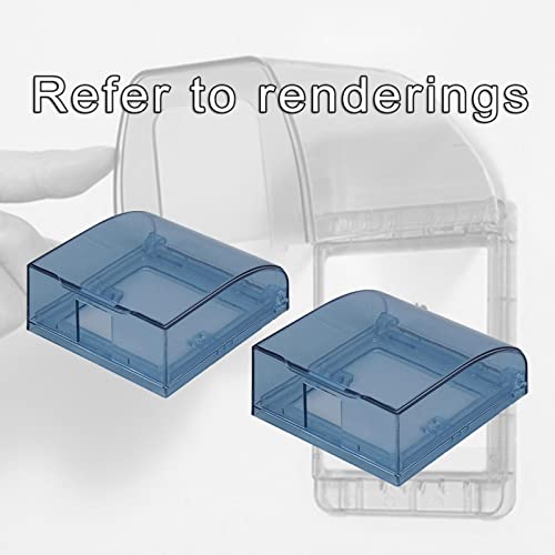 Image of MYADDICTION 2 Pieces Transparent Receptacle Wallplate Cover, Electrical Socket Waterproof Box,Bathroom Socket Switch Splash Box Business & Industrial | Construction | Building Materials & Supplies