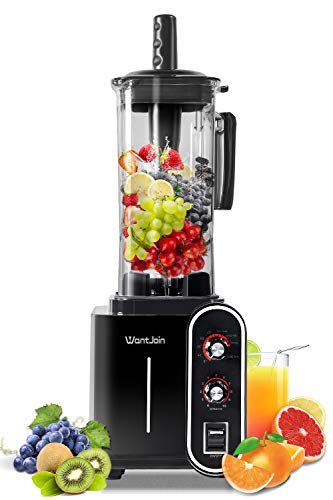 WantJoin Professional Blender, 1500W Commercial Smoothie Ice Crushing Blender with lights, Built-in timer