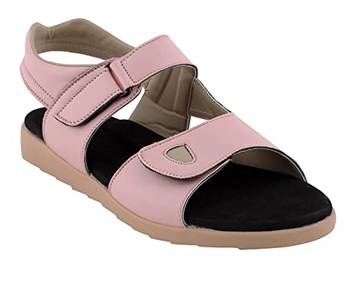 Image of HEALTH FIT Extra Soft Ortho Care Diabetic & Orthopedic Sandal /Doctor Sandal Footwear with Arch Support Women Brown