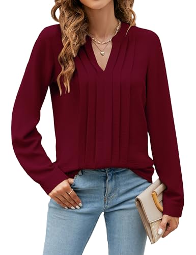 Image of Blooming Jelly Women's Long Sleeve Blouses Dressy Casual Business Work Tops