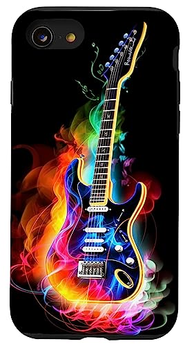 iPhone SE (2020) / 7 / 8 Colorful Guitar With Colorful Smoke Gift For Guitars Lovers Case