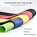 Letsfit Anti-Roll Up Resistance Loop Bands, Resistance Workout Bands for Home Fitness, Stretching, Strength Training, Physical Therapy, Natural Latex Exercise Bands, Pilates Flexbands