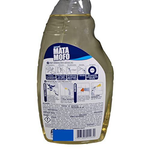 Spray Mata Mofo Mactra 750 ML - Anti Mofo e Bolor Ação Prolongada Elimina Tudo Mofo Não Volta - (Tet