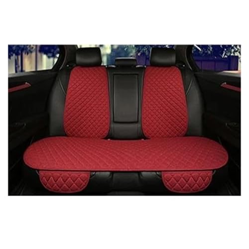 Housse de protection en lin pour siège auto revêtement de banquette arrière rouge berline