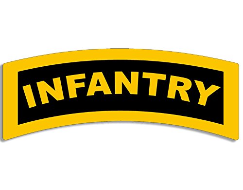 Av Infantry Tab Sticker, U.s. Army Ground Troops Decal, Army Soldier Vinyl For Cars, Trucks, Laptops, Coolers, And More (Yellow) (2.5 X 6 Inch) #TOP10