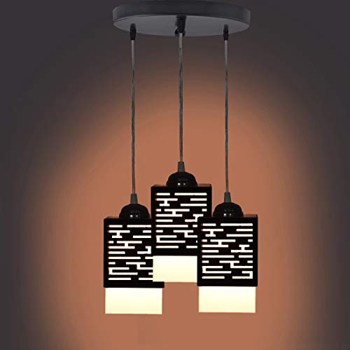 Zuper 3 Light Creative Wooden Pendant Light Lamp Suitable for Living Room,Foyer,Bedroom,Hallway Pendants Ceiling Lamp g1