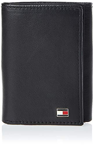Preisvergleich Produktbild Tommy Hilfiger Herren Brieftasche Trifold Sleeve Slim mit Ausweisfenster und Kreditkartenfach - Schwarz - Einheitsgröße