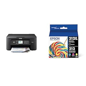 Epson Expression Home XP-4200 Wireless Color All-in-One Printer & T212 Claria -Ink High Capacity Black & Standard Color -Cartridge Combo Pack (T212XL-BCS)