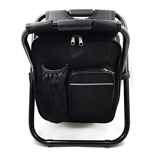 HTTMT - Folding Stool Insulated Cooler Bag Backpack Chair Beach Fishing Camping Hiking [Item Number: ET-Seat001]