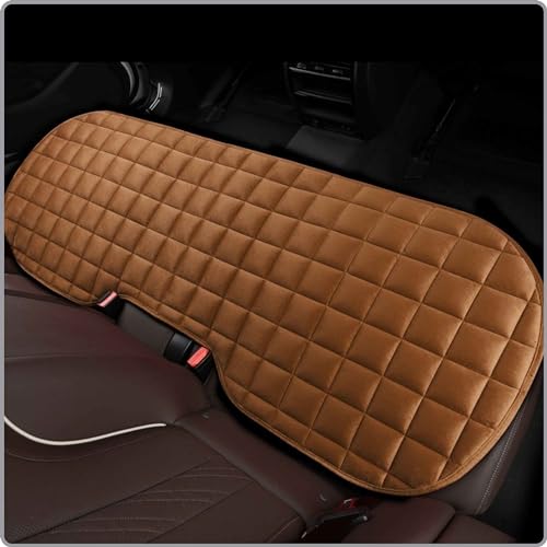 Capa Assento para Banco de Carro traseiro Almofadado Confortável Em Suede Com Porta Objetos (MARROM)