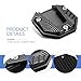 Bawkars Motorcycle Kickstand Pad, Aluminum Alloy Side Stand Extension Plate, Anti-Sink Support Accessory, Universal Kickstand Foot Pad for Most Motorcycles (Black)​
