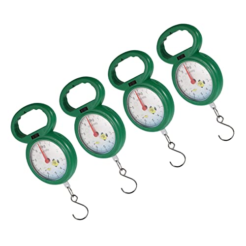 qiqiaollo 4 Stück tragbare Federwaage, Waage, manuelle Waage, hängende Fischwaage, Digitale Lebensmittel- und Gepäckwaage, Hakenwaage, Kunststoff, Kaufhaus, Reisen, Gemüse/89