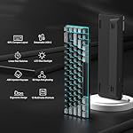 MageGee Portable 60% Mechanical Gaming Keyboard, MK-Box LED Backlit Compact 68 Keys Mini Wired Office Keyboard with Red Switch for Windows Laptop PC Mac - Black/Grey - Image 2