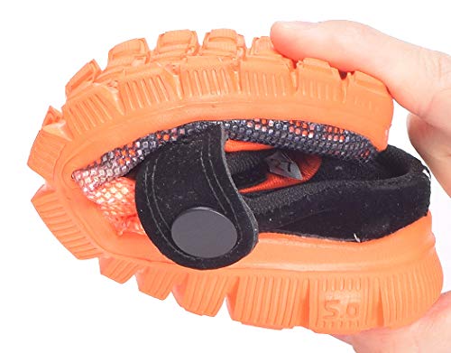 Kvbabby Kids Clogs Slippers Sandals Girls' Boys' Garden Mesh Slipper Summer Beach Pool Slippers Clogs & Mules Non-Slip,Black-Orange,3.5 Us Big Kid = Lable 35 #TOP5