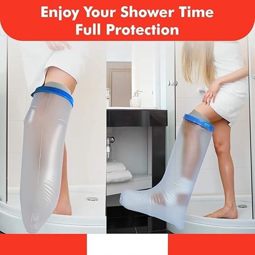 JAMBUVANTI Waterproof Cast Covers for Shower –Leg Protector to Keeps Dry of Wounds, Bandage, Dressing Watertight Shower Cast Shower Protector, ound Protector for Broken Leg, Knee, Foot, Ankle,Burns 3