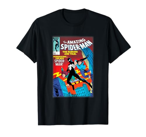 Marvel Spider-Man Introducing Black Suit Spider-Man Cover T-Shirt