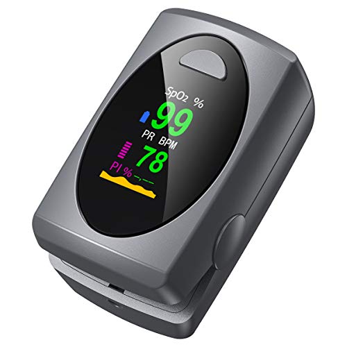 Pulse Oximeter Fingertip, Digital Blood Oxygen Saturation Monitor for SpO2 Level and Pulse