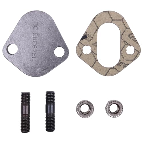 Image of Fuel Pump Cover Plate Kit Steel Cover Plate Cover Plate Gasket Studs Nuts Compatible with 89-98 Cummins 12V 4BT 6BT Engine 3914304-A, 3939258-A, 3948083-A