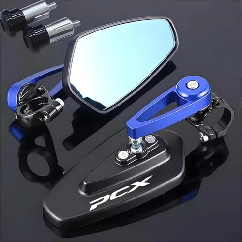広角ミラー に適合するホンダPCX 125 150 160用 バイク用サイドミラー ハンドルバーエンドミラー 左右リフレクターミラー(カラー5)