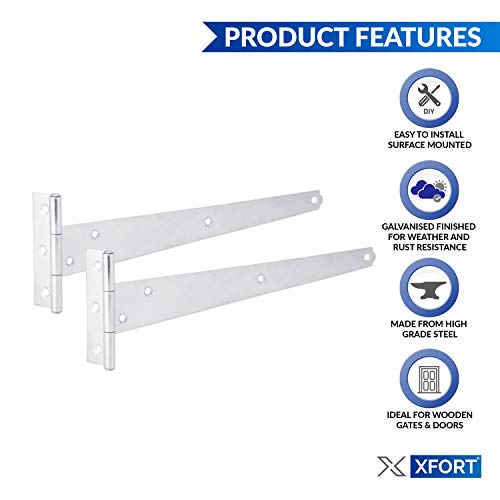 XFORT Confezione di 2 Cerniere a T in Metallo con