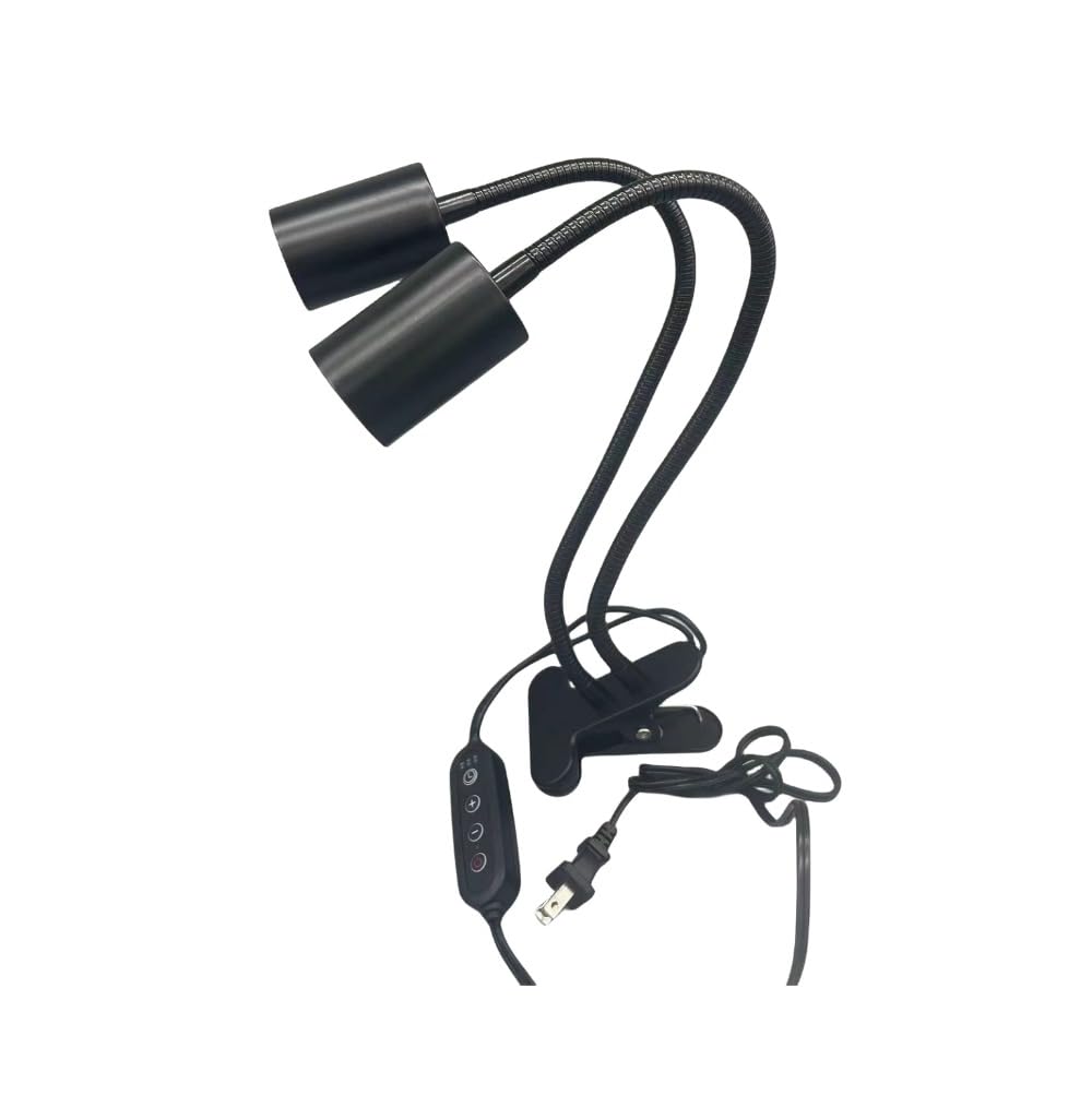 Amazon | 爬虫類用バスキングランプ 双頭UVランプ 爬虫類用器具