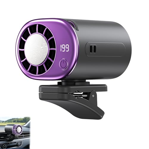 Climatiseur à clipser pour voiture, ventilateur portable 2026 avec affichage LED et semi-refroidissement à 16 ℃, rotation à 360°, 199 vitesses...