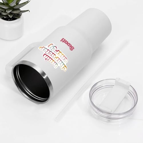 Image of IGP Personalized Large Travel Mug | Same Day Delivery | 1200ml White Tumbler with Custom Name | Main Character Energy‚ Quote | Presents for Him & Her Students & Fitness