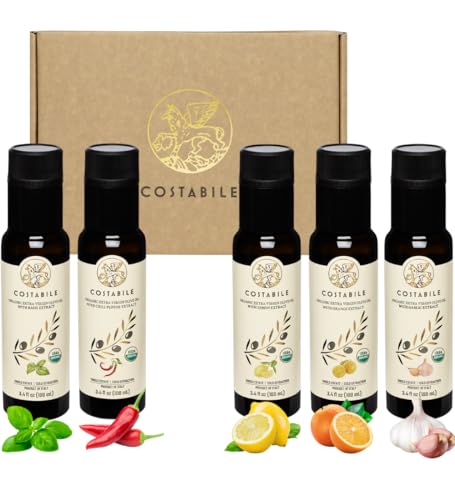 Set de regalo de aceites de oliva infusionados 5x3.45 fl oz