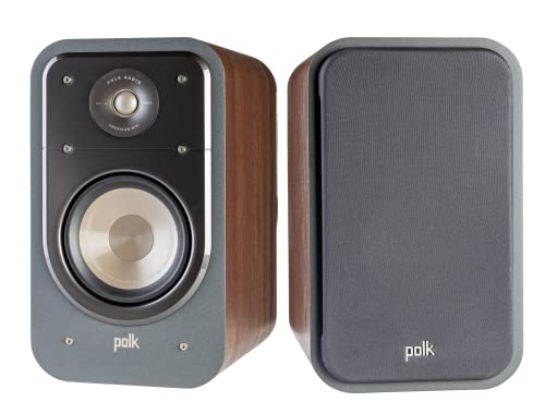 Polk Audio Signature Series S20 American Hi-Fi Home Theater Large Bookshelf Speakers - Pair (Classic Brown Walnut)
