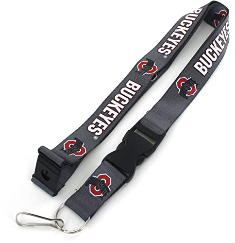 NCAA Ohio State Buckeyes Team Lanyard, Charcoal