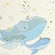 goldbuch 50 395 Babytagebuch Blue Whale, Tagebuch für Neugeborene, Erinnerungsalbum mit 100 illustrierten Seiten, Kunstdruck Einband mit Wal-Motiv, ca. 24,5 x 22,5 x 3,5 cm, Album in Blau und Beige