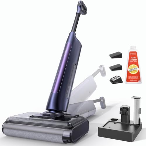 Image of Ultenic Wet Dry Vacuum Cleaner, Vacuum Mop for Wet & Dry Messes, 180 Lay-Flat & Auto Self-Cleaning, 60Mins Runtime & Edge-Cleaning, Anti-Tangle Roller for Hard Floor and Pet Hair, AC1 TriFlex Violet