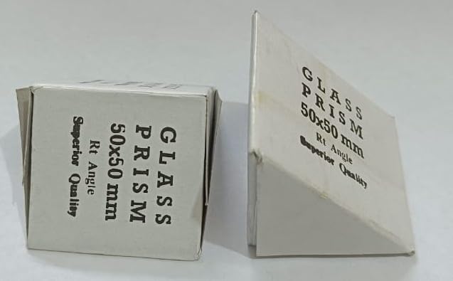 Cometek Glass Prism - Perfect for Light Refraction, Science Experiments, and Educational Kits (50RA)