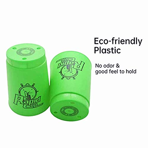 12 Pack Quick Stack Cups Set Plastic Sports Stacking Cups Speed Training Game For Travel Party Challenge Competition With Carry Bag (Green) #TOP2
