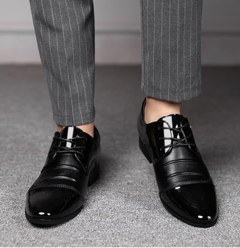 Men's Casual Dress Shoes Comfortable Lace up Formal Oxford for Weddings, Business, Office, Prom2