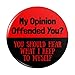My Opinion Offended You Funny Pinback Button Pin