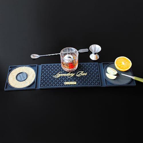 NobleSip Bar Mat 3en1 con Tabla de Cortar y Rimmer miniatura 1