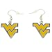 aminco NCAA Dangler Earrings, west-va-mountaineers