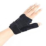 Thx4COPPER Handgelenkstütze mit Daumenstütze, Soft Trigger Daumenschiene,Daumenbandage Handgelenkbandage für Verstauchungen, Sehnenentzündung, Karpaltunnel, Belastungen,Arthritis-Unisex-links/rechts