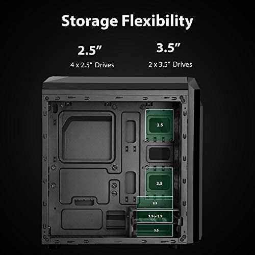 CiT - Alloggiamento per PC Gaming Midi F3, colore