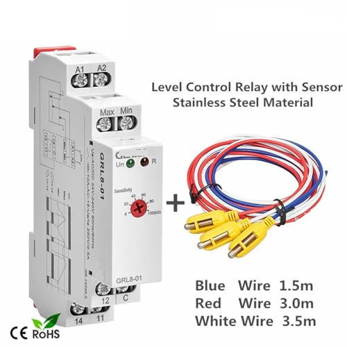 Relé de control de nivel de agua automatización pozos sensor líquido GRL8-02 4