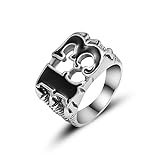 Vintage Mens Biker Gothic Number 13 Ring Dragon Claw Stainless Steel Punk Silver Size 7-14 (13)