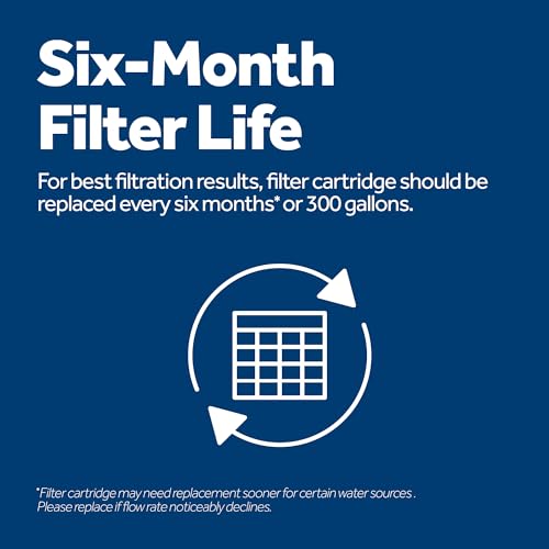 GE XWFE Refrigerator Water Filter, Genuine Replacement Filter, Certified to Reduce Lead, Sulfur, and 50+ Other Impurities, Replace Every 6 Months for Best Results, Pack of 1