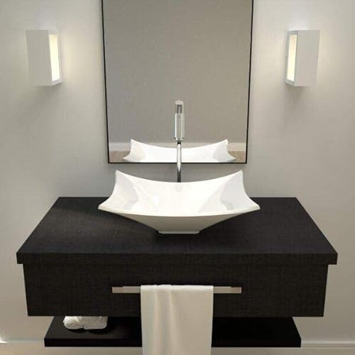 Cuba de Apoio para Banheiro L38 Lux Retangular Folha Compace Branco