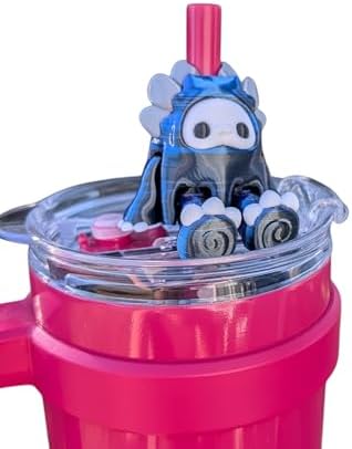 Bigfoot Straw Buddy - Cute Straw Topper Compatible with Stanley Cup & Other Tumblers - Secure cover with peachy ombre Yeti - Stanley Cup Accessories image 4