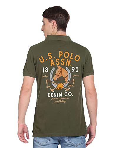 Image of U.S. Polo ASSN. Men Cotton Solid Regular Fit T-Shirt